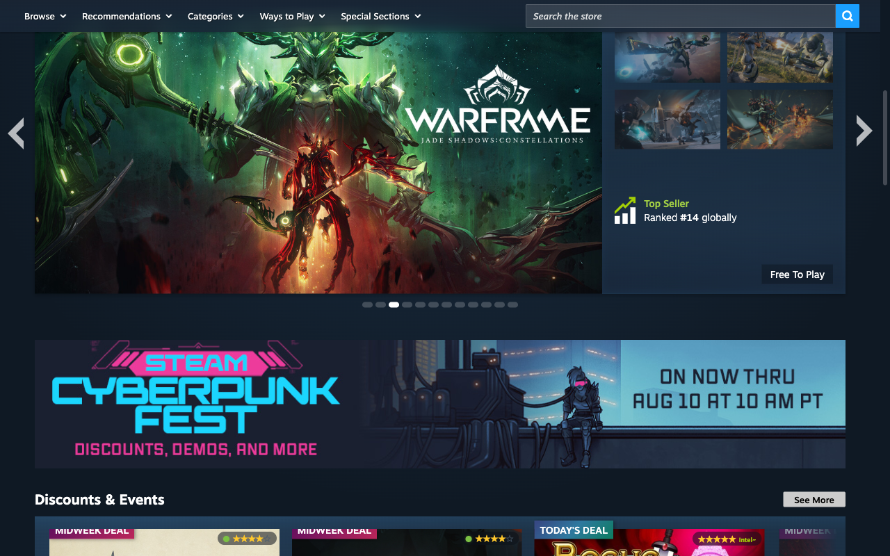 Star overlays on the front page